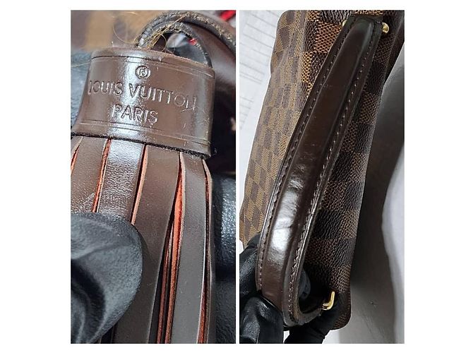 Borsa a tracolla/ borsa a mano Louis Vuitton Croisette Damier Ebene Marrone - vista 9
