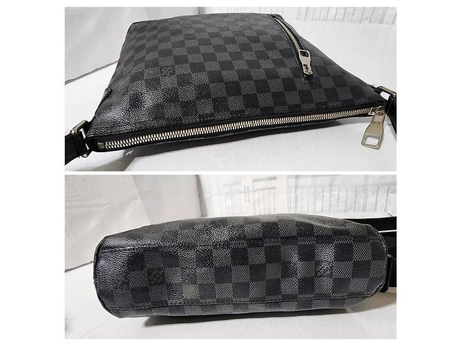 LOUIS VUITTON Borsa a Spalla Mick PM Damier Graphite Nero/Grigio - vista 10