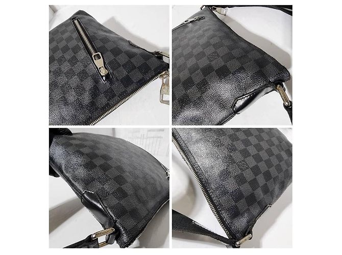 LOUIS VUITTON Borsa a Spalla Mick PM Damier Graphite Nero/Grigio - vista 13