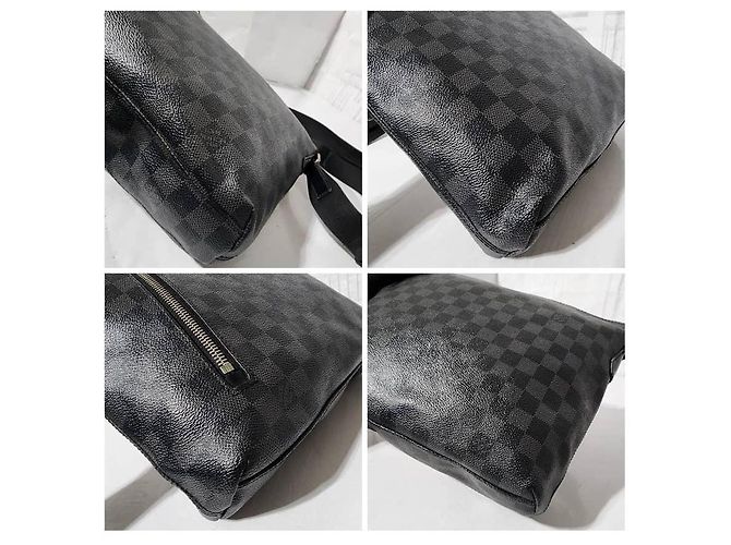 LOUIS VUITTON Borsa a Spalla Mick PM Damier Graphite Nero/Grigio - vista 14
