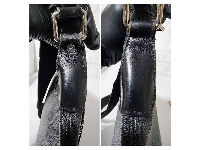 LOUIS VUITTON Borsa a Spalla Mick PM Damier Graphite Nero/Grigio - vista 7