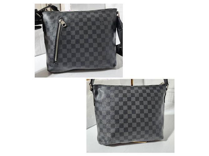 LOUIS VUITTON Borsa a Spalla Mick PM Damier Graphite Nero/Grigio - vista 9