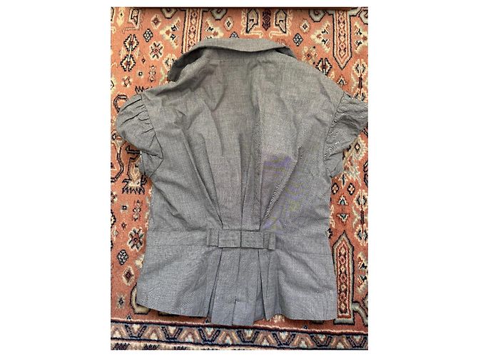 Top Love Moschino de algodón gris - vista 10