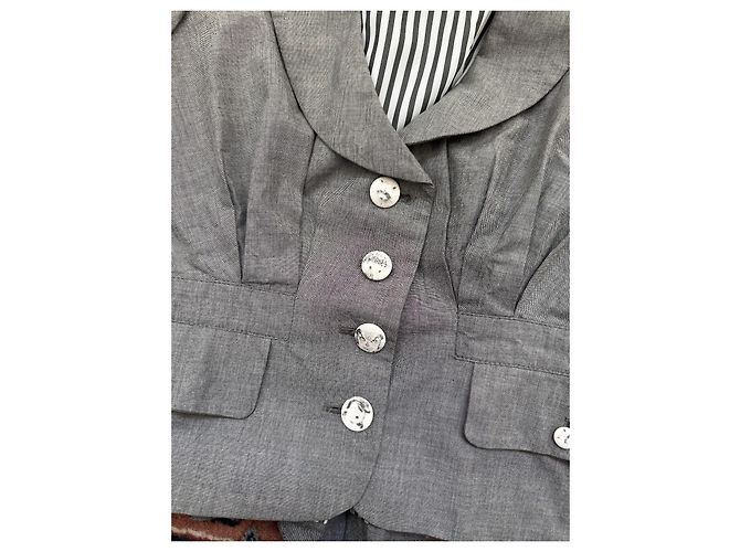 Top Love Moschino de algodón gris - vista 9
