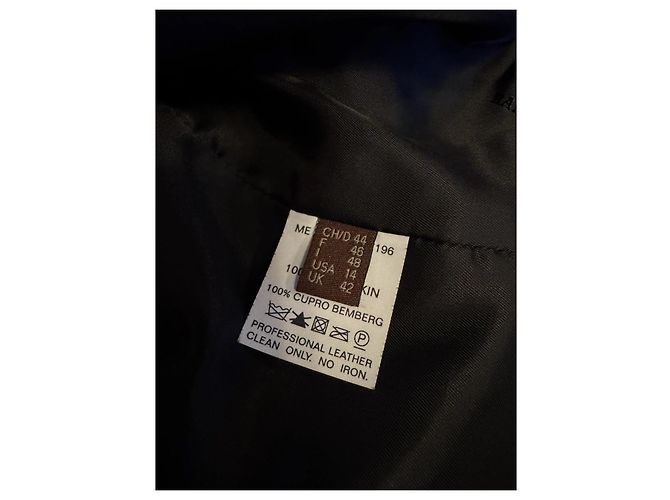 Bally Lederjacke in Schwarz mit Ponyhaut Details - Ansicht 6