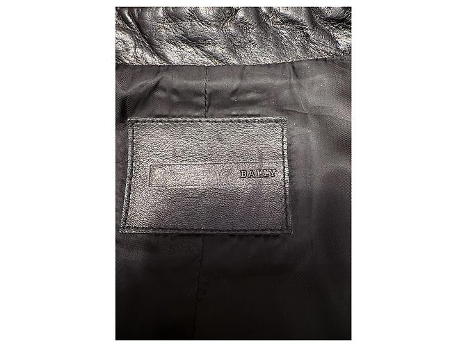 Bally Lederjacke in Schwarz mit Ponyhaut Details - Ansicht 7