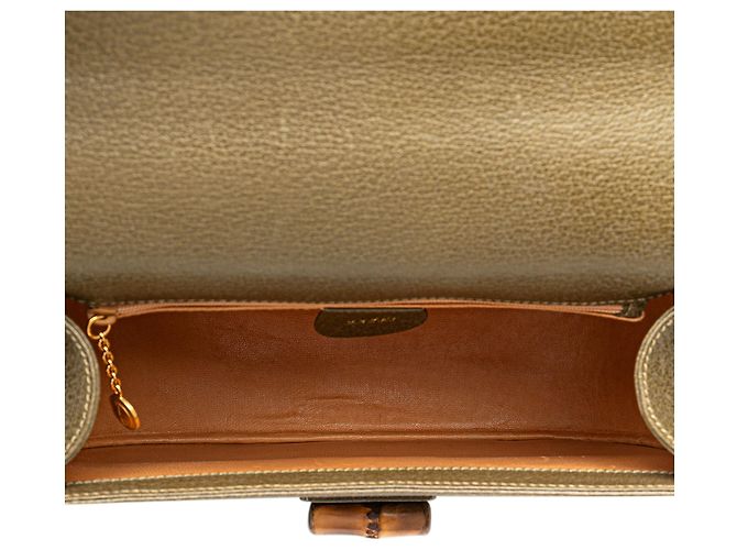 Bamboo Borsa a tracolla in pelle marrone Gucci con bambù - vista 4