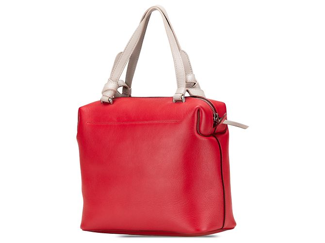 Céline Borsa cubo morbida piccola in pelle rossa di Celine - vista 2