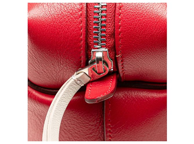 Céline Borsa cubo morbida piccola in pelle rossa di Celine - vista 7