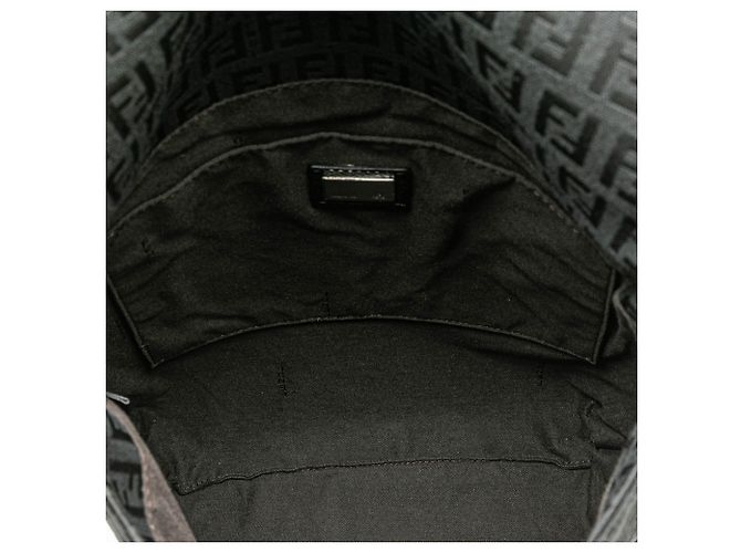 Borsa a tracolla in tela Zucchino nera Fendi Nero - vista 4