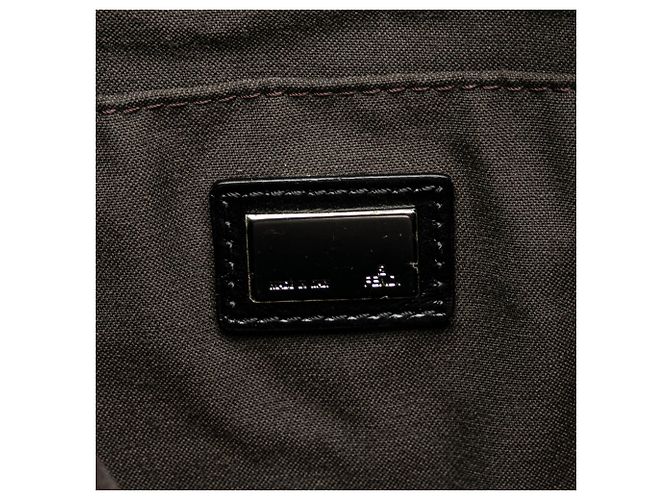 Borsa a tracolla in tela Zucchino nera Fendi Nero - vista 5