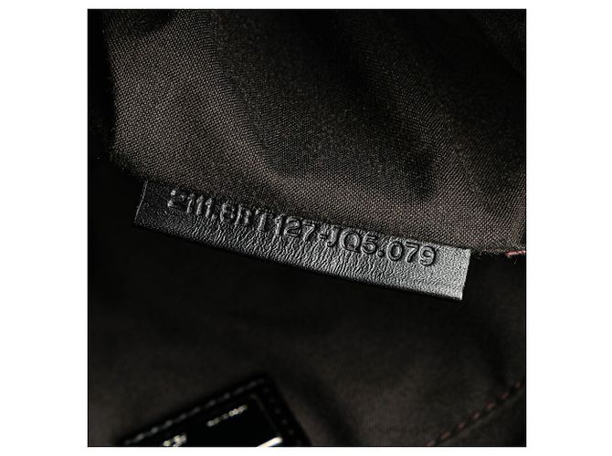 Borsa a tracolla in tela Zucchino nera Fendi Nero - vista 6
