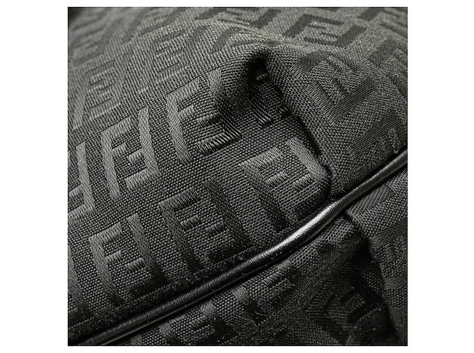Borsa a tracolla in tela Zucchino nera Fendi Nero - vista 9