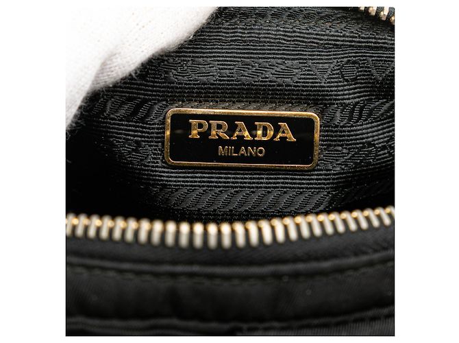 Bow Pochete Prada em tessuto preto com laço Fiocco - vista 5