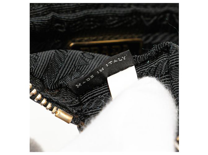 Bow Pochete Prada em tessuto preto com laço Fiocco - vista 7