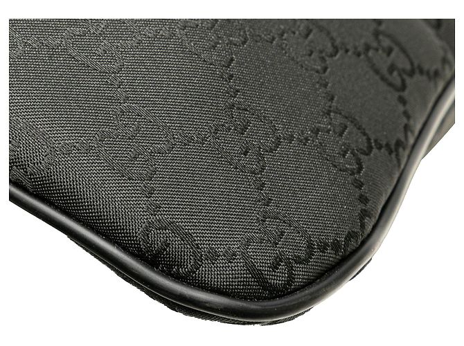 Borsa a tracolla in nylon GG nera di Gucci Nero - vista 12