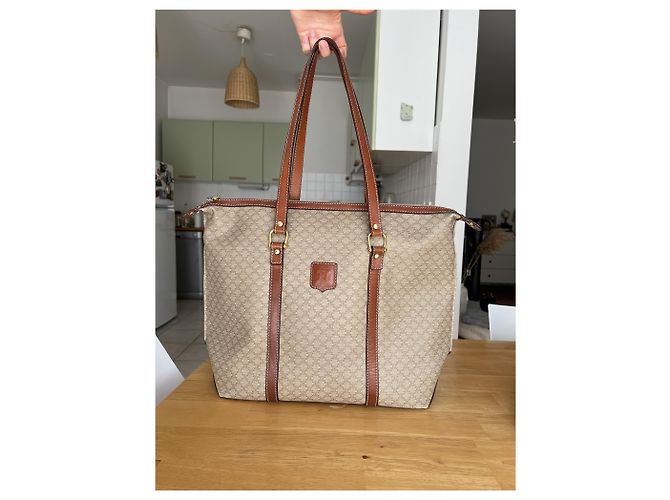 Céline Bolsa de viaje Macadam Castaño Beige - vista 11