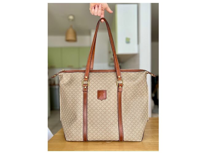 Céline Bolsa de viaje Macadam Castaño Beige - vista 12