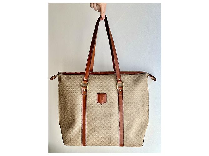 Céline Bolsa de viaje Macadam Castaño Beige - vista 13