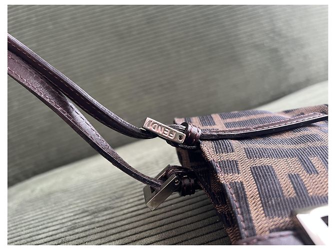 Borsa croissant Fendi zucca Marrone Cioccolato - vista 5