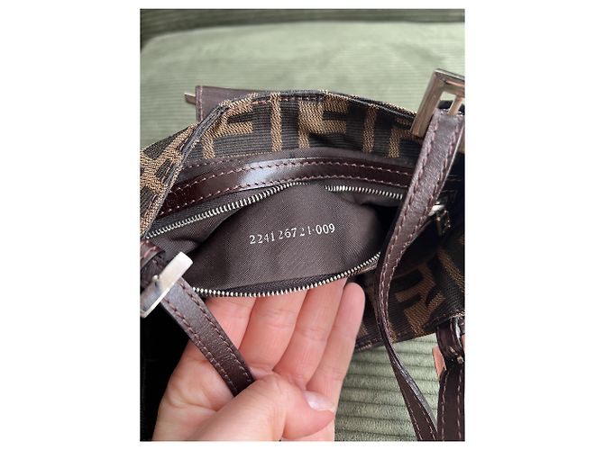 Borsa croissant Fendi zucca Marrone Cioccolato - vista 8