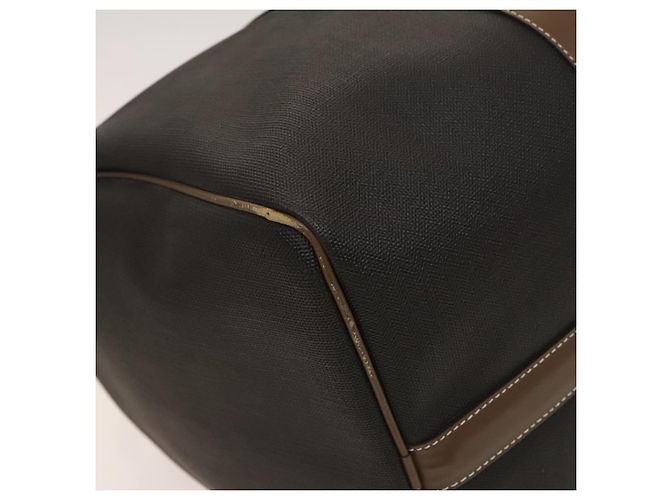 Alfred Dunhill Borsa Boston Dunhill in PVC marrone Auth am8180 - vista 15