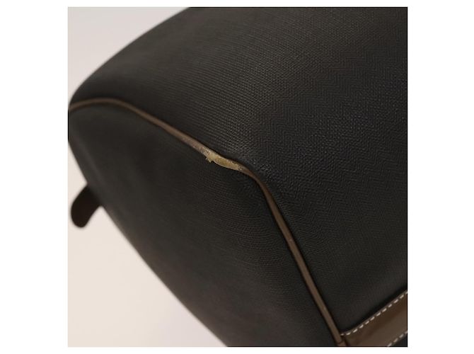 Alfred Dunhill Borsa Boston Dunhill in PVC marrone Auth am8180 - vista 17