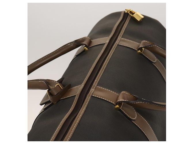 Alfred Dunhill Borsa Boston Dunhill in PVC marrone Auth am8180 - vista 6