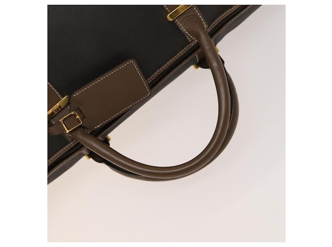 Alfred Dunhill Borsa Boston Dunhill in PVC marrone Auth am8180 - vista 7