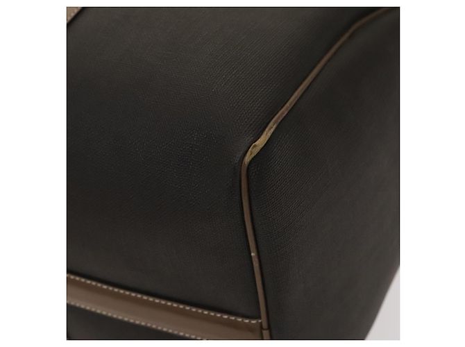 Alfred Dunhill Borsa Boston Dunhill in PVC marrone Auth am8180 - vista 8