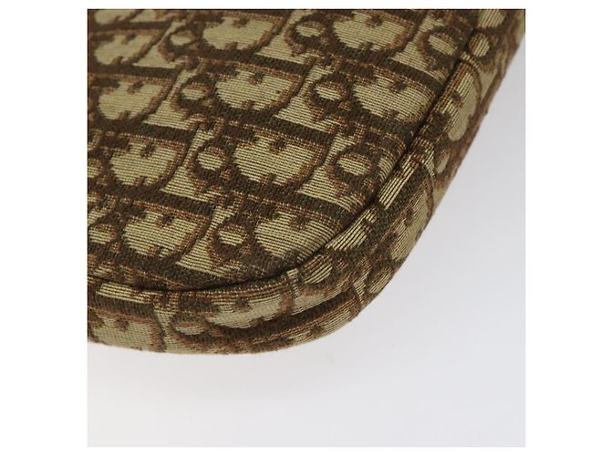 Borsa a spalla in tela Trotter Christian Dior marrone oro Auth 123499 D'oro - vista 9