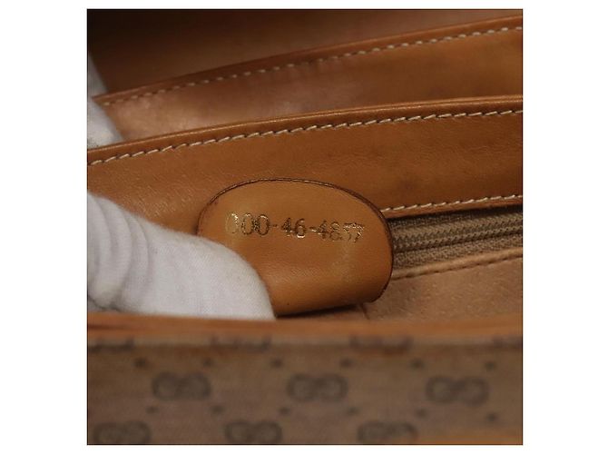 Gucci Borsa a mano Micro GG Supreme in PVC beige e oro 000 46 4857 Auth BA2398 D'oro - vista 12