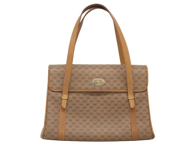 Gucci Borsa a mano Micro GG Supreme in PVC beige e oro 000 46 4857 Auth BA2398 D'oro - vista 13