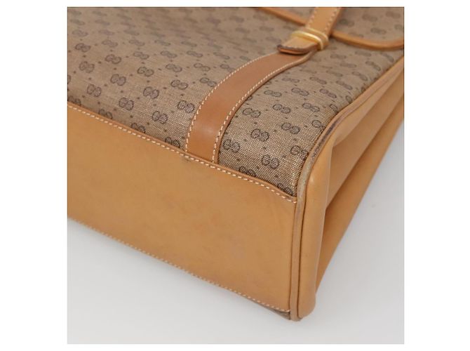 Gucci Borsa a mano Micro GG Supreme in PVC beige e oro 000 46 4857 Auth BA2398 D'oro - vista 15