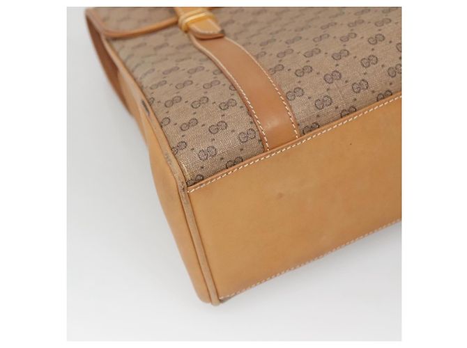 Gucci Borsa a mano Micro GG Supreme in PVC beige e oro 000 46 4857 Auth BA2398 D'oro - vista 16