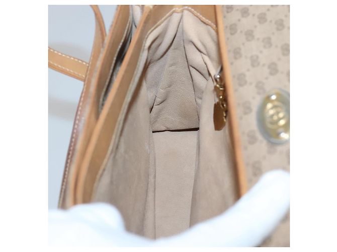 Gucci Borsa a mano Micro GG Supreme in PVC beige e oro 000 46 4857 Auth BA2398 D'oro - vista 19