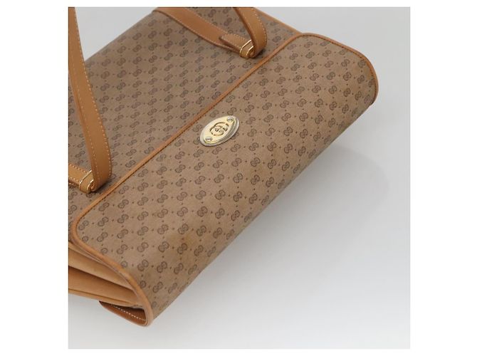 Gucci Borsa a mano Micro GG Supreme in PVC beige e oro 000 46 4857 Auth BA2398 D'oro - vista 6