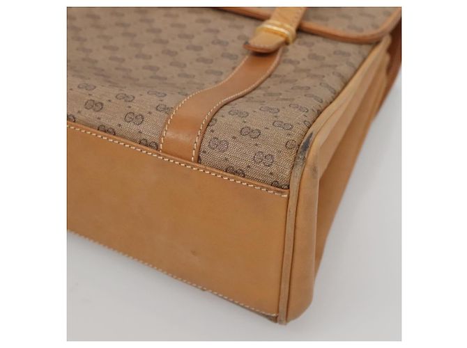 Gucci Borsa a mano Micro GG Supreme in PVC beige e oro 000 46 4857 Auth BA2398 D'oro - vista 9