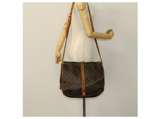 LOUIS VUITTON Borsa a Spalla Monogram Saumur 35 M42254 LV Auth ac3749 Monogramma - vista 28