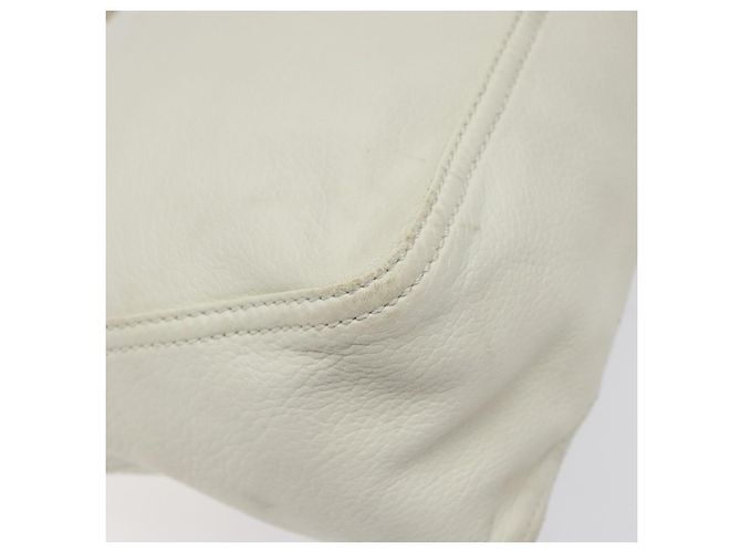 Borsa a mano FENDI in pelle bianca e argento Auth hk2612 Bianco - vista 14