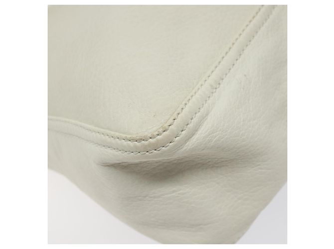 Borsa a mano FENDI in pelle bianca e argento Auth hk2612 Bianco - vista 16