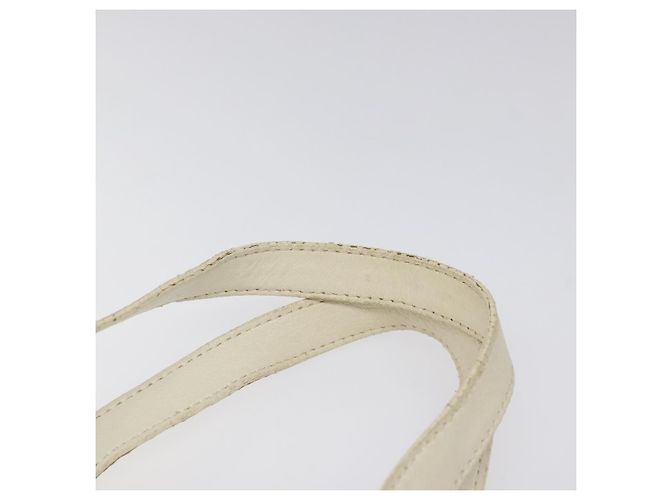 Borsa a mano FENDI in pelle bianca e argento Auth hk2612 Bianco - vista 8