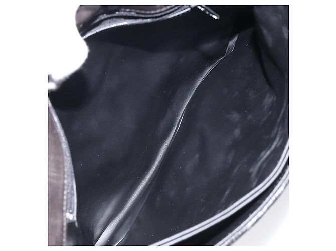 Borsa a mano BALLY in pelle nera e oro Auth BA2296 Nero D'oro - vista 10