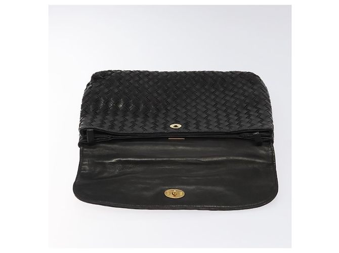 Borsa a mano BALLY in pelle nera e oro Auth BA2296 Nero D'oro - vista 19