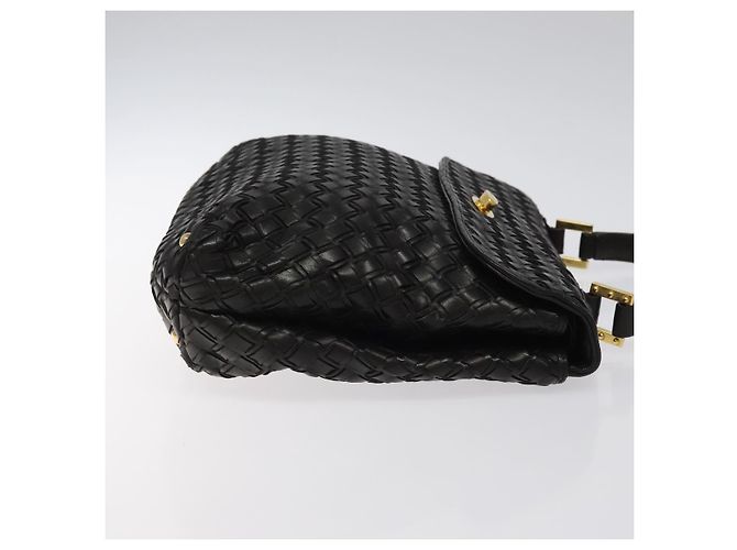 Borsa a mano BALLY in pelle nera e oro Auth BA2296 Nero D'oro - vista 3