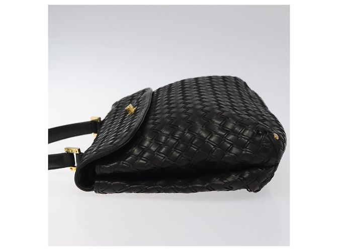 Borsa a mano BALLY in pelle nera e oro Auth BA2296 Nero D'oro - vista 4