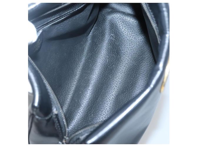 Céline Borsa a mano CELINE in pelle nera e oro Auth 120782 Nero D'oro - vista 10