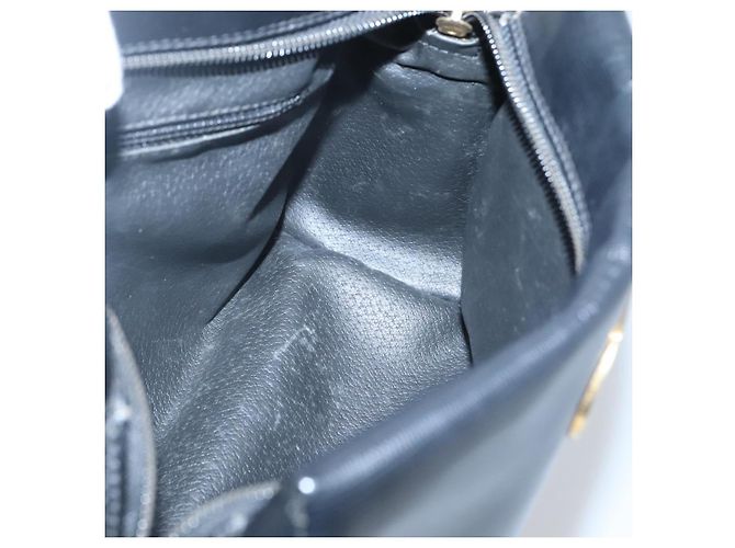 Céline Borsa a mano CELINE in pelle nera e oro Auth 120782 Nero D'oro - vista 19