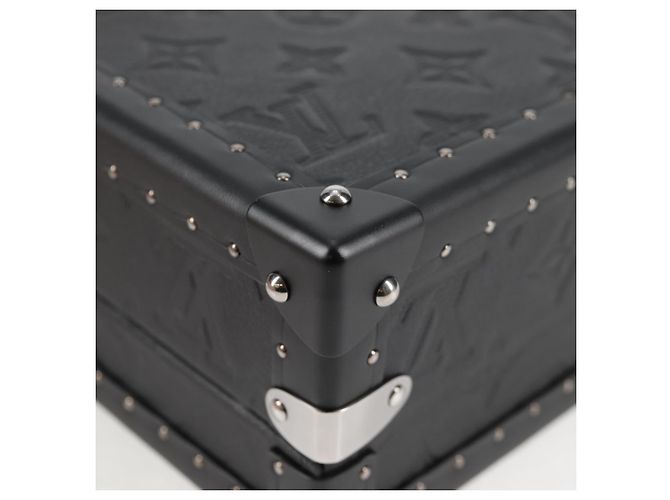LOUIS VUITTON Monogram Shadow Clutch scatola Borsa Clutch Nera M12876 LV Auth BA1720SM Nero - vue 15