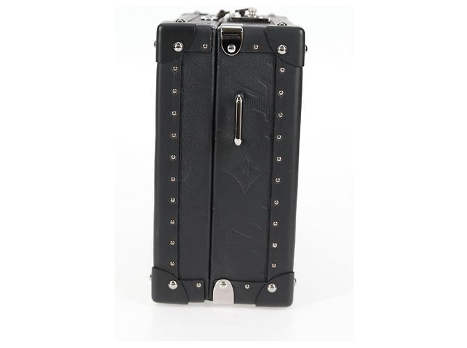 LOUIS VUITTON Monogram Shadow Clutch scatola Borsa Clutch Nera M12876 LV Auth BA1720SM Nero - vue 3
